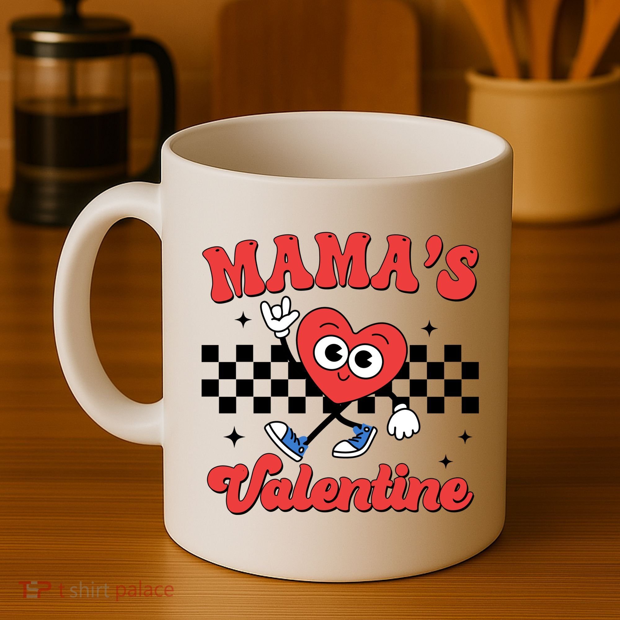 Mamas Valentine Cute Heart Retro Gift Coffee Mug