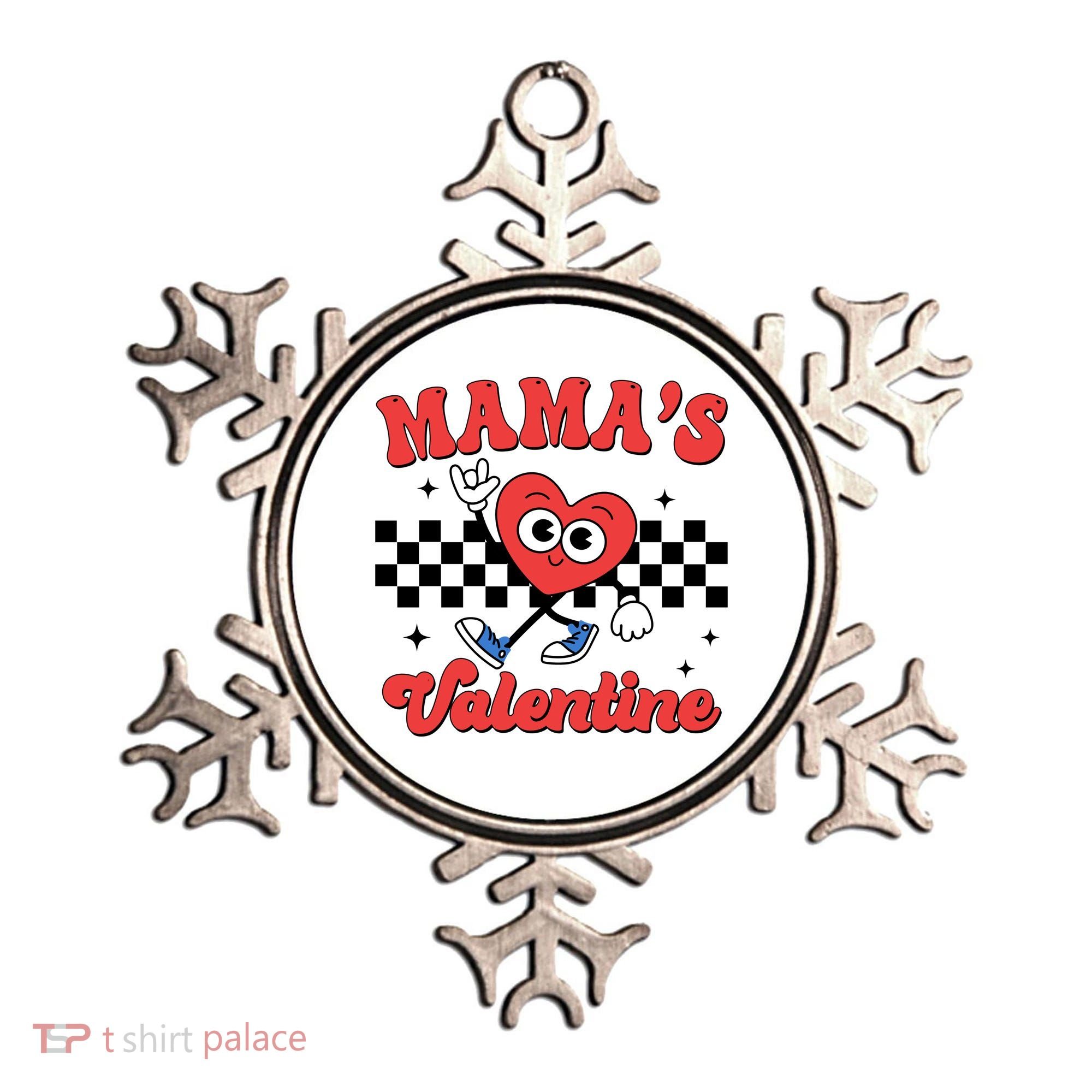 Mamas Valentine Cute Heart Retro Gift Ornament