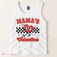 Mamas Valentine Cute Heart Retro Gift Tank Top thumb 2