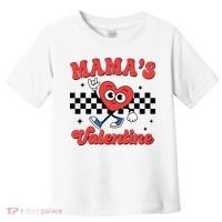 Mamas Valentine Cute Heart Retro Gift Toddler T-Shirt thumb 0