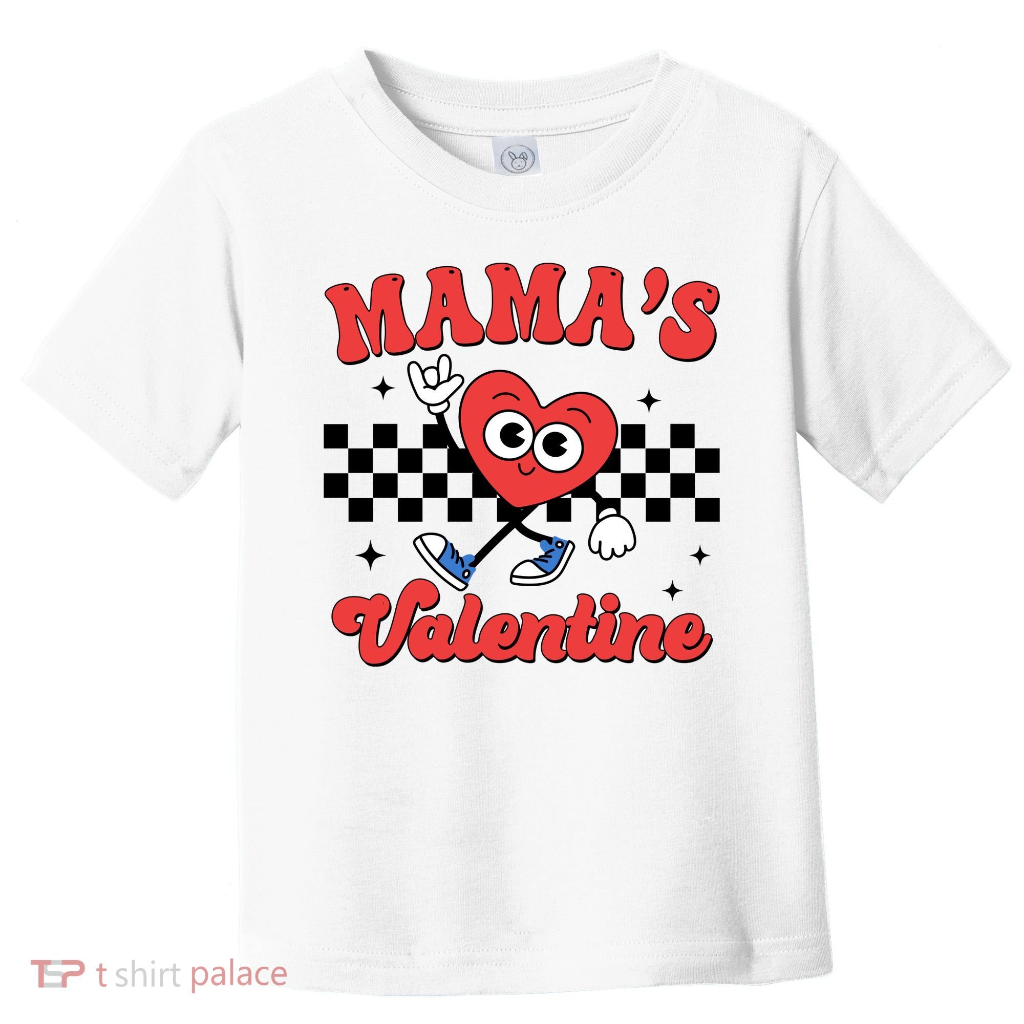 Mamas Valentine Cute Heart Retro Gift Toddler T-Shirt