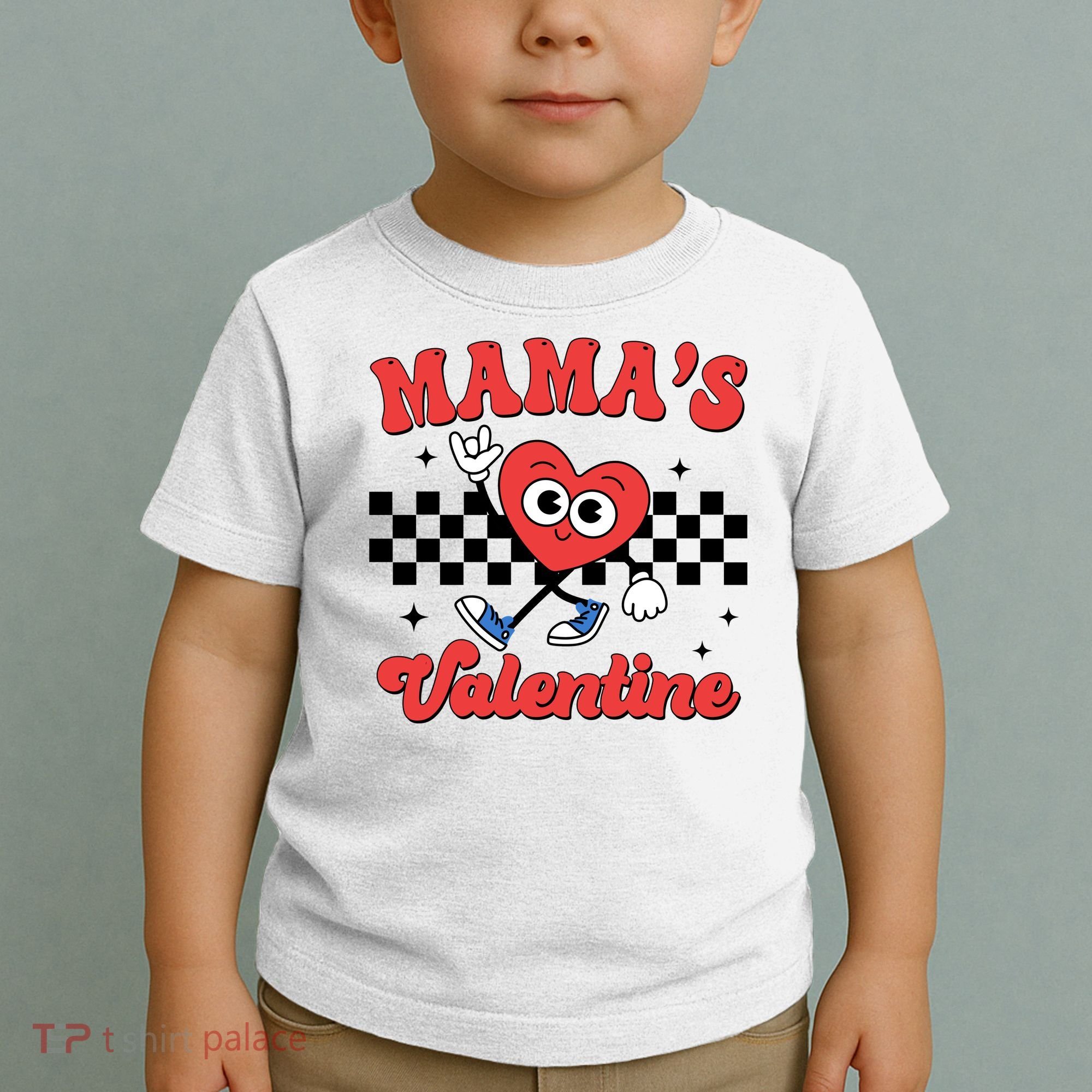 Mamas Valentine Cute Heart Retro Gift Toddler T-Shirt