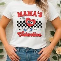 Mamas Valentine Cute Heart Retro Gift Women's T-Shirt thumb 2