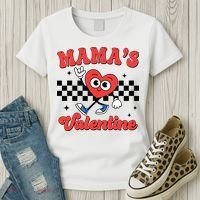 Mamas Valentine Cute Heart Retro Gift Women's T-Shirt thumb 3