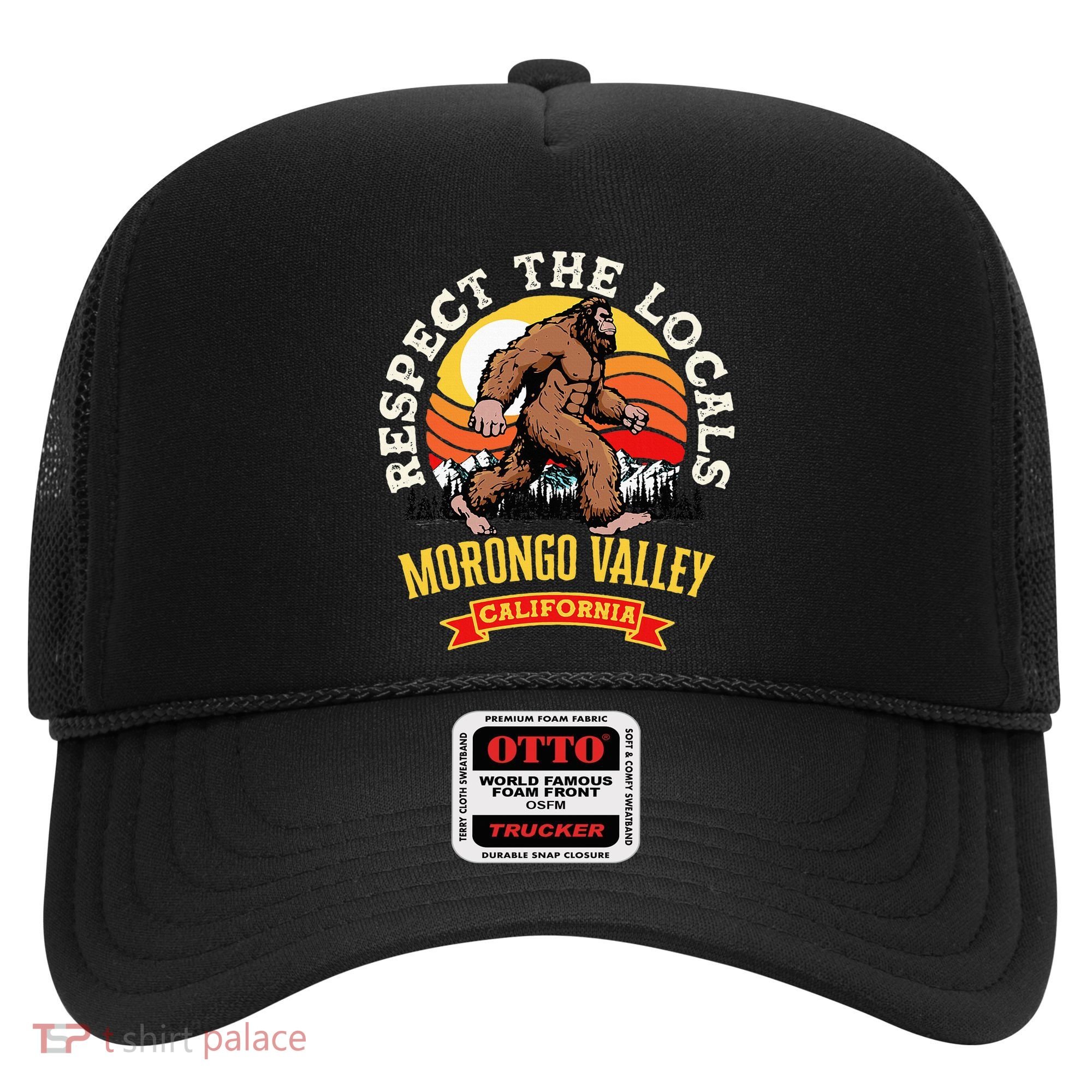 Morongo Valley California Respect The Locals Retro Bigfoot Hat