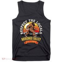 Morongo Valley California Respect The Locals Retro Bigfoot Tank Top thumb 0
