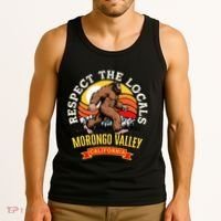 Morongo Valley California Respect The Locals Retro Bigfoot Tank Top thumb 3