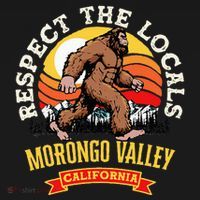 Morongo Valley California Respect The Locals Retro Bigfoot Tank Top thumb 6