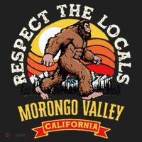 Morongo Valley California Respect The Locals Retro Bigfoot Golf Towel thumb 3