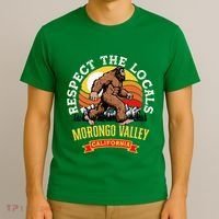 Morongo Valley California Respect The Locals Retro Bigfoot T-Shirt thumb 3