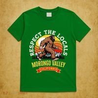 Morongo Valley California Respect The Locals Retro Bigfoot T-Shirt thumb 5