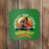 Morongo Valley California Respect The Locals Retro Bigfoot Coaster thumb 0