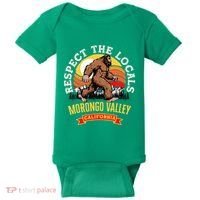 Morongo Valley California Respect The Locals Retro Bigfoot Baby Bodysuit thumb 0