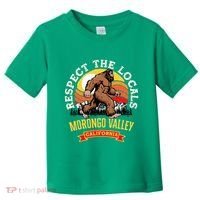 Morongo Valley California Respect The Locals Retro Bigfoot Toddler T-Shirt thumb 0