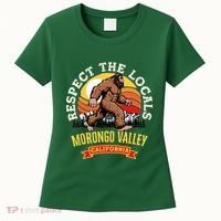 Morongo Valley California Respect The Locals Retro Bigfoot Women's T-Shirt thumb 0