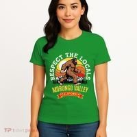 Morongo Valley California Respect The Locals Retro Bigfoot Women's T-Shirt thumb 4