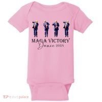 Maga Victory Dance Trump 2024 47th President Baby Bodysuit thumb 0