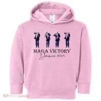 Maga Victory Dance Trump 2024 47th President Toddler Hoodie thumb 0