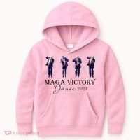Maga Victory Dance Trump 2024 47th President Kids Hoodie thumb 0