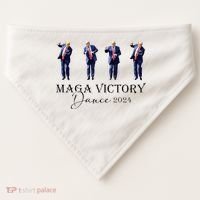 Maga Victory Dance Trump 2024 47th President USA-Made Doggie Bandana thumb 0