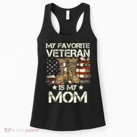 Mother Veterans Day My Favorite Veteran Is My Mom Proud Son Women's Tank Top thumb 0
