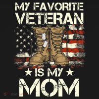 Mother Veterans Day My Favorite Veteran Is My Mom Proud Son Women's Tank Top thumb 5