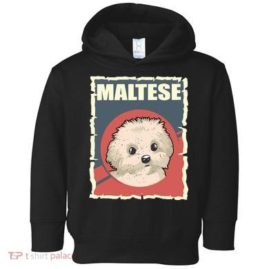 Maltese Vintage Dog Poster Design Toddler Hoodie