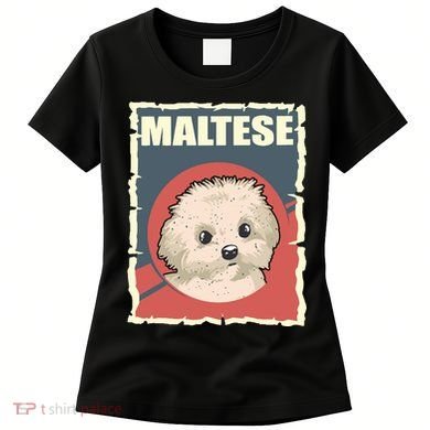 Maltese Vintage Dog Poster Design Women's T-Shirt