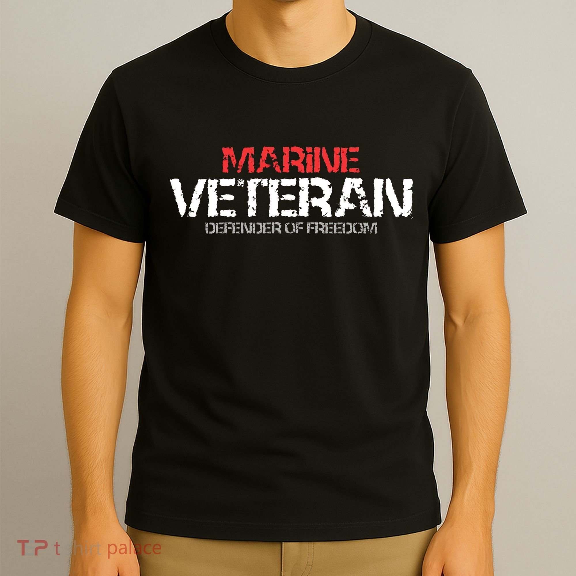 Marine Veteran Defender Of Freedom T-Shirt