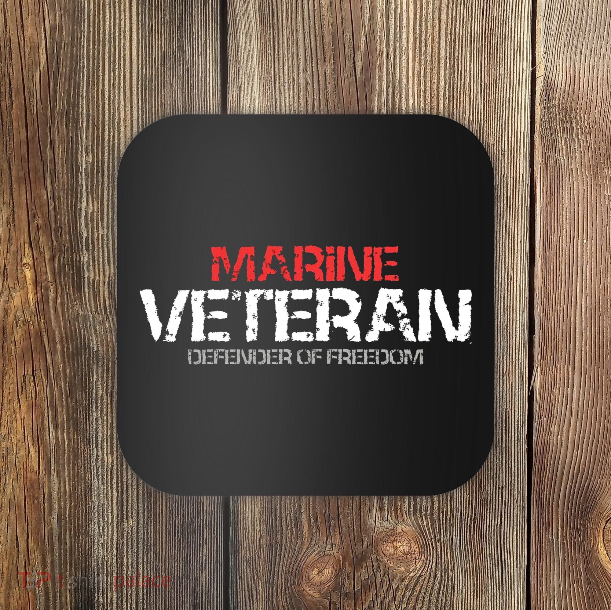 Marine Veteran Defender Of Freedom Coaster