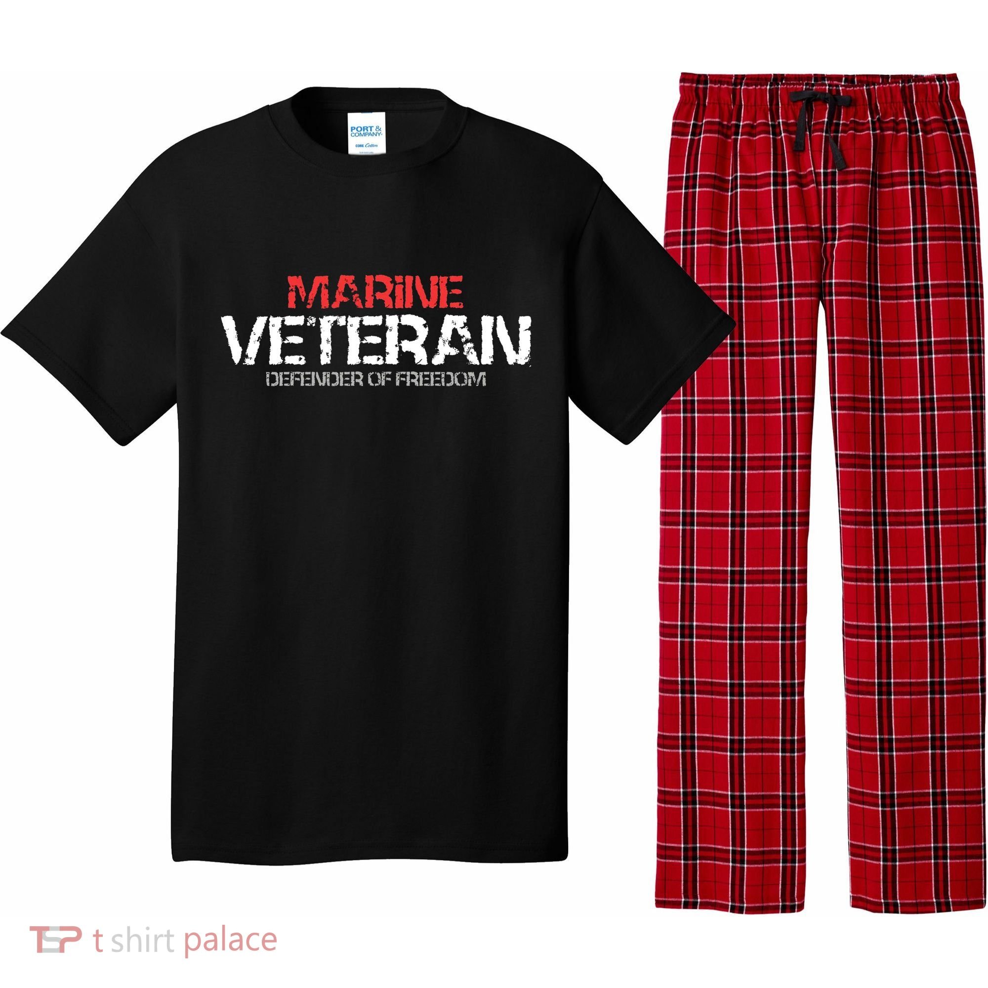 Marine Veteran Defender Of Freedom Pajama Set