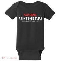 Marine Veteran Defender Of Freedom Baby Bodysuit thumb 0