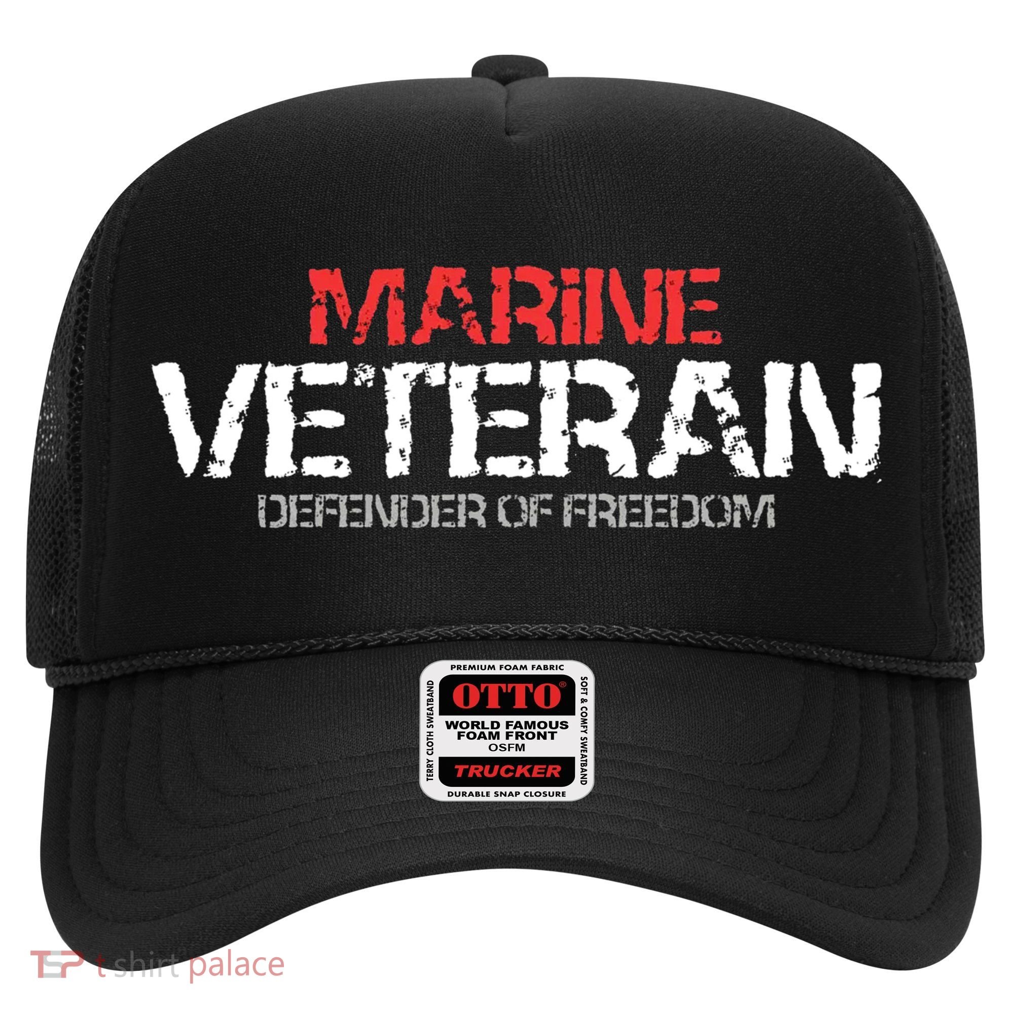 Marine Veteran Defender Of Freedom Hat