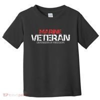 Marine Veteran Defender Of Freedom Toddler T-Shirt thumb 0