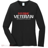 Marine Veteran Defender Of Freedom Women's Long Sleeve Shirt thumb 0