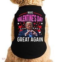 Make Valentine Day Great Again Funny Trump Lovers 2025 Doggie Tank thumb 0