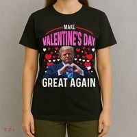 Make Valentine Day Great Again Funny Trump Lovers 2025 T-Shirt thumb 4