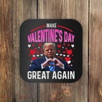 Make Valentine Day Great Again Funny Trump Lovers 2025 Coaster thumb 0