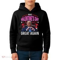 Make Valentine Day Great Again Funny Trump Lovers 2025 Kids Hoodie thumb 4