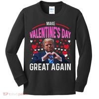 Make Valentine Day Great Again Funny Trump Lovers 2025 Kids Long Sleeve Shirt thumb 0