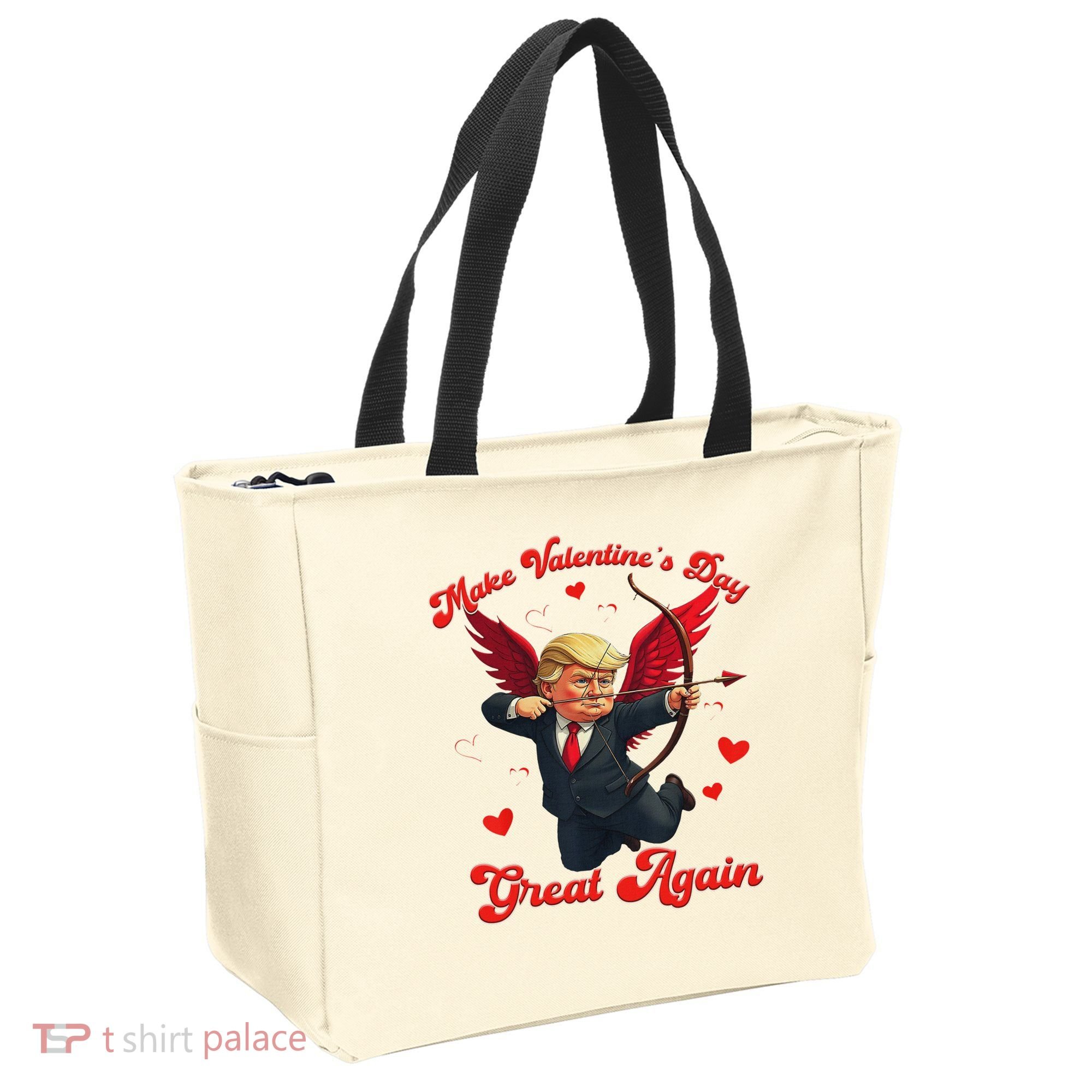 Make Valentine Day Great Again Funny Trump Lovers 2025 Tote Bag