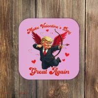 Make Valentine Day Great Again Funny Trump Lovers 2025 Coaster thumb 0