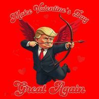 Make Valentine Day Great Again Funny Trump Lovers 2025 Santa Hat thumb 1