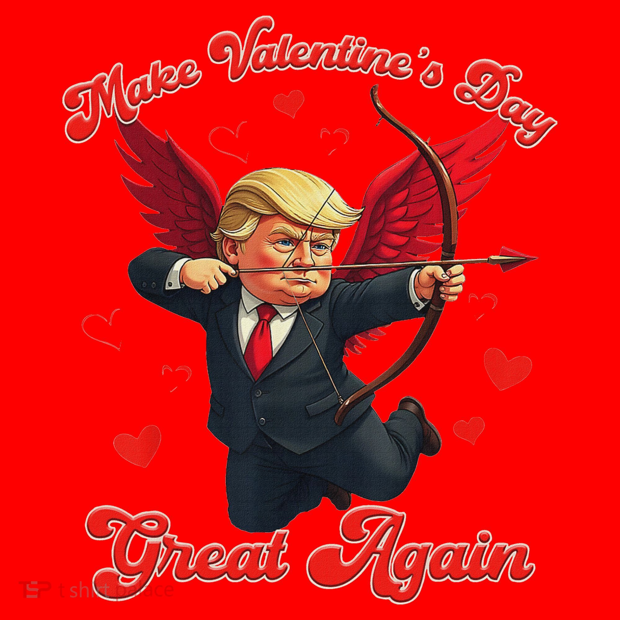 Make Valentine Day Great Again Funny Trump Lovers 2025 Santa Hat