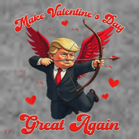Make Valentine Day Great Again Funny Trump Lovers 2025 Toddler Hoodie thumb 2
