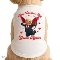 Make Valentine Day Great Again Funny Trump Lovers 2025 Doggie Tank thumb 0