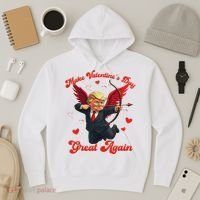 Make Valentine Day Great Again Funny Trump Lovers 2025 Hoodie thumb 3