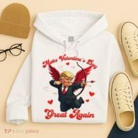 Make Valentine Day Great Again Funny Trump Lovers 2025 Hoodie thumb 4