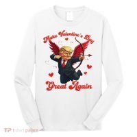 Make Valentine Day Great Again Funny Trump Lovers 2025 Long Sleeve Shirt thumb 0