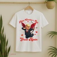 Make Valentine Day Great Again Funny Trump Lovers 2025 T-Shirt thumb 2